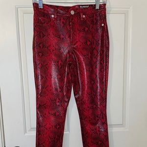 BLANKNYC red snakeskin jeans